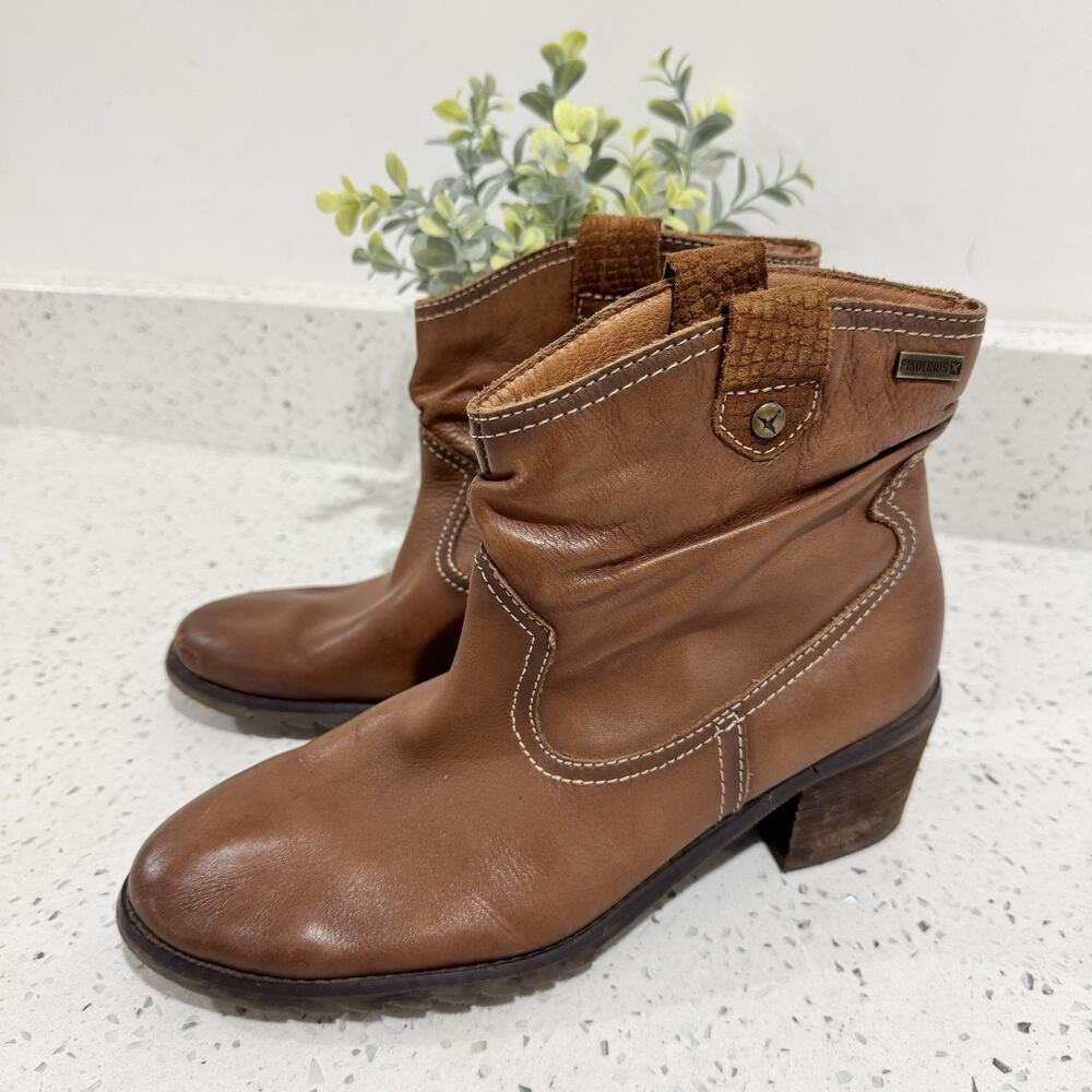 Pikolinos Andorra Arcilla Slouchy Brown Ankle Boots Size 39 CP